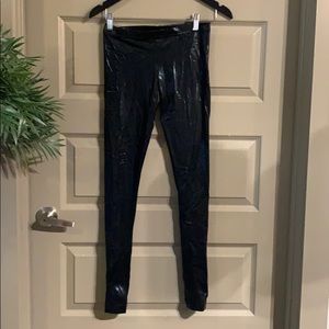 Black leather-like American apparel leggings sz M